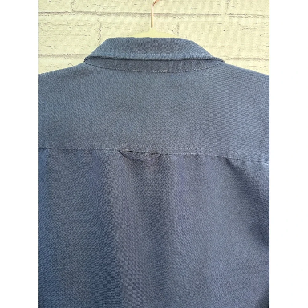 The North Face Mens XL Blue Modal Blend Roll Tab Sleeve Hiking Shirt